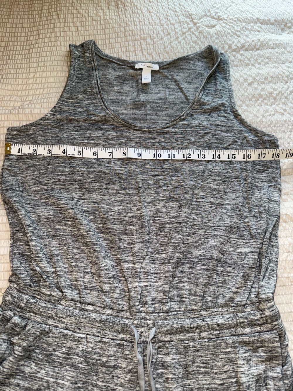 Daily Ritual Grey Cropped Jumpsuit medium - Picture 2 of 8